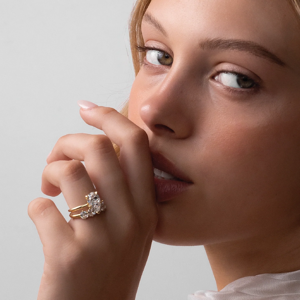 Oval Lab Diamond Solitaire Engagement Ring | 1–3.5 Ct