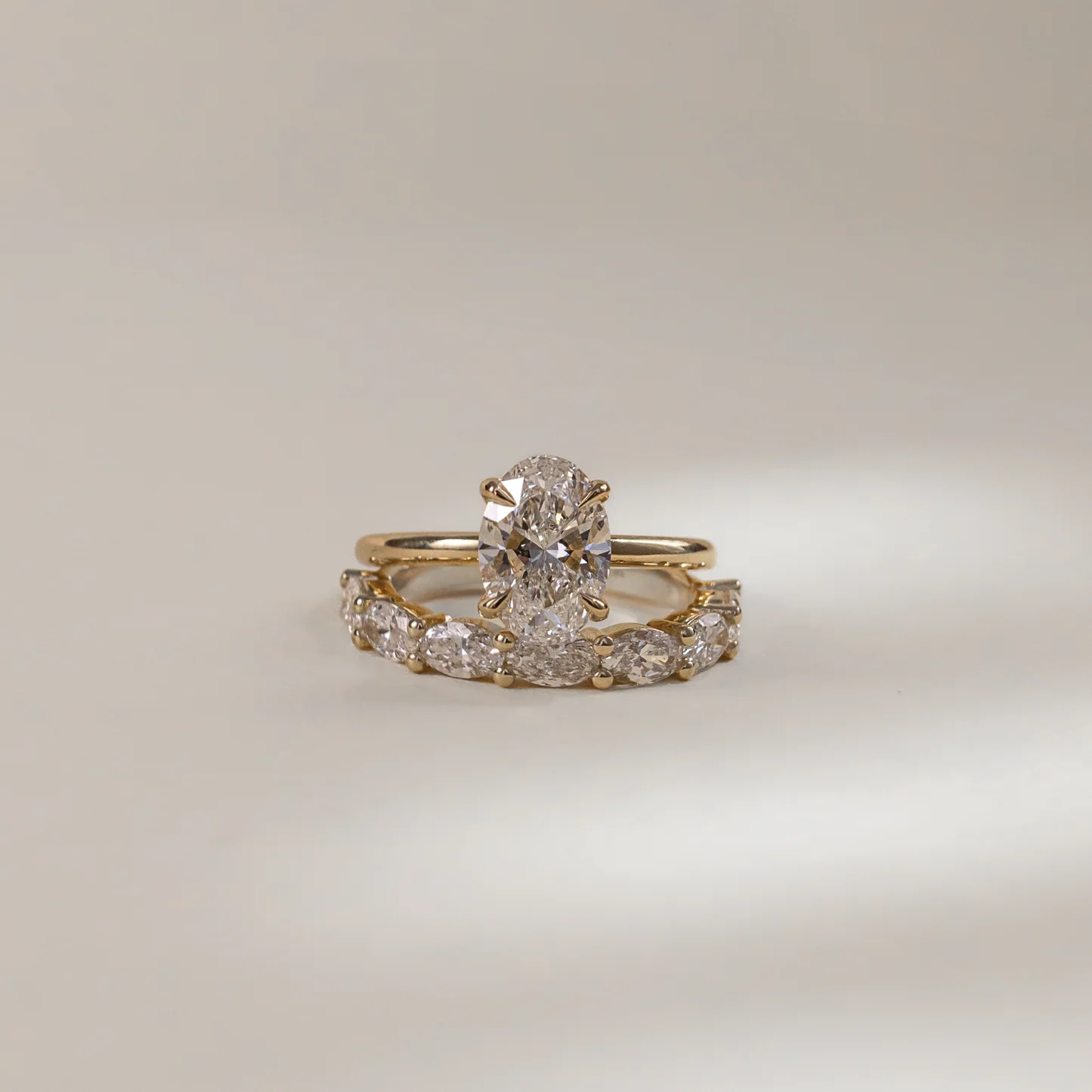 Oval Lab Diamond Solitaire Engagement Ring | 1–3.5 Ct