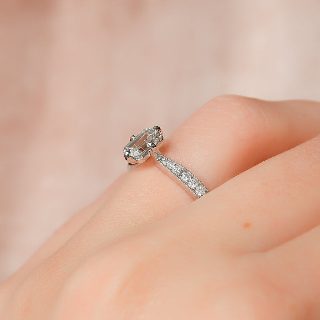 Elegant Emerald Lab Grown Diamond Vintage Engagement Ring – 1.0 - 3.50 CT