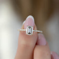 1.0 - 3.50 CT Pavé Emerald Lab Grown Diamond Engagement Ring