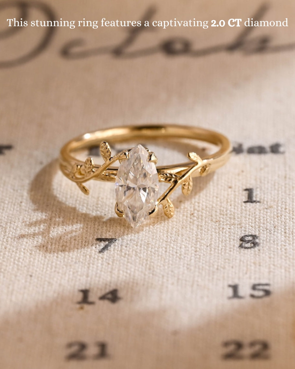 1.0 - 3.50 CT Art Deco Marquise Lab Grown Diamond Engagement Ring