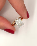 Solitaire Emerald Lab Grown Diamond Engagement Ring