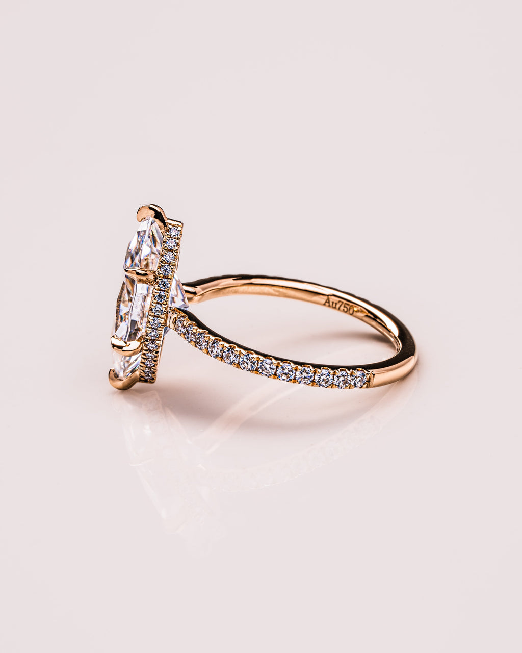 Elegant Marquise Lab Grown Diamond Hidden Halo Engagement Ring – 1.0 - 3.50 CT