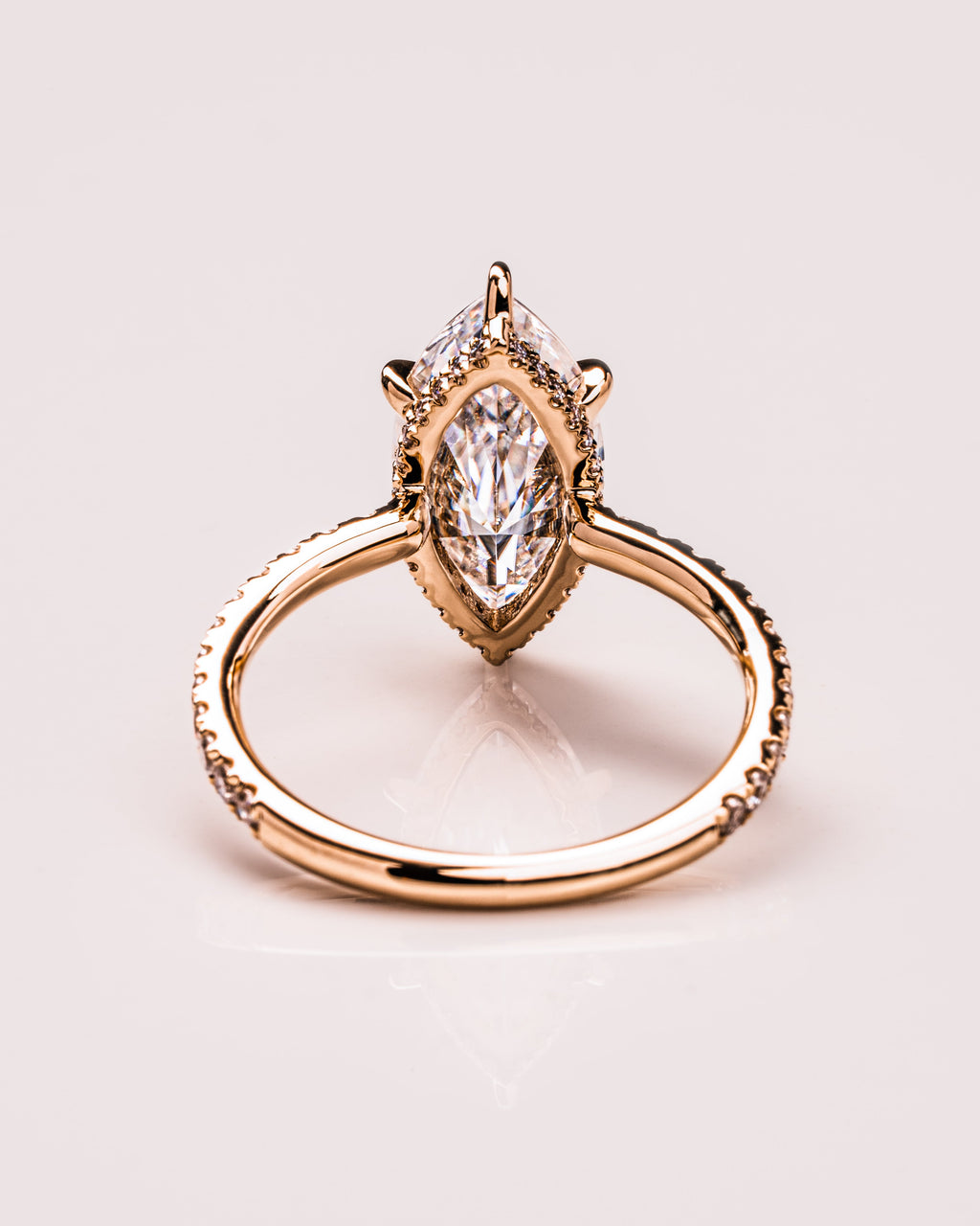 Elegant Marquise Lab Grown Diamond Hidden Halo Engagement Ring – 1.0 - 3.50 CT