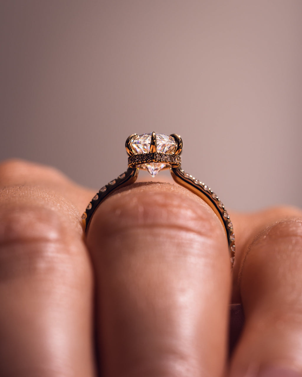 Elegant Marquise Lab Grown Diamond Hidden Halo Engagement Ring – 1.0 - 3.50 CT