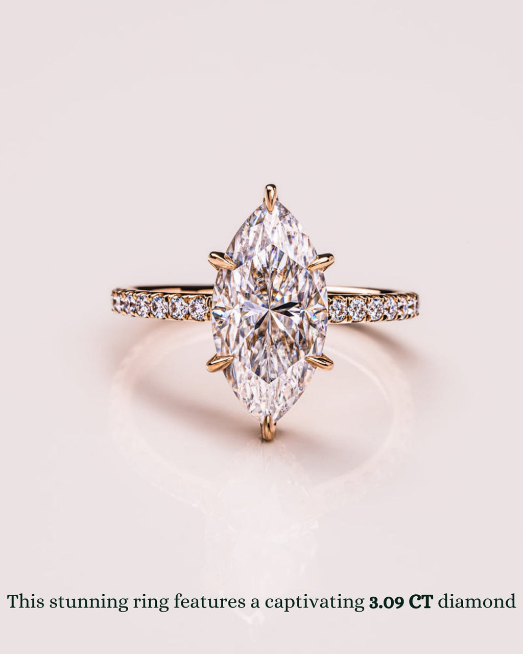 Elegant Marquise Lab Grown Diamond Hidden Halo Engagement Ring – 1.0 - 3.50 CT