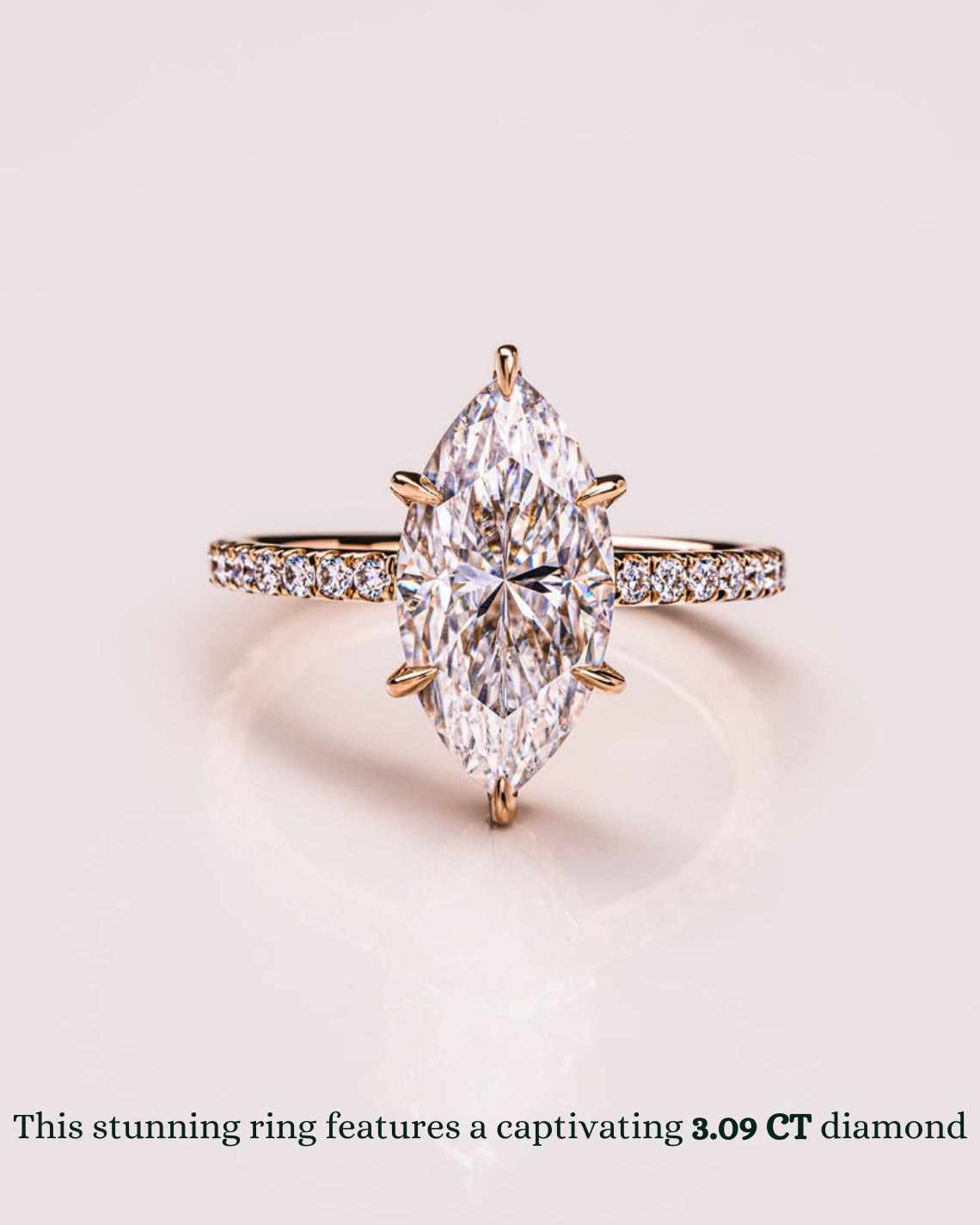 Elegant Marquise Lab Grown Diamond Hidden Halo Engagement Ring – 1.0 - 3.50 CT