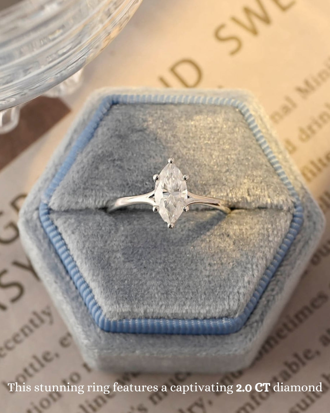 1.0 - 3.50 CT Solitaire Marquise Lab Grown Diamond Engagement Ring