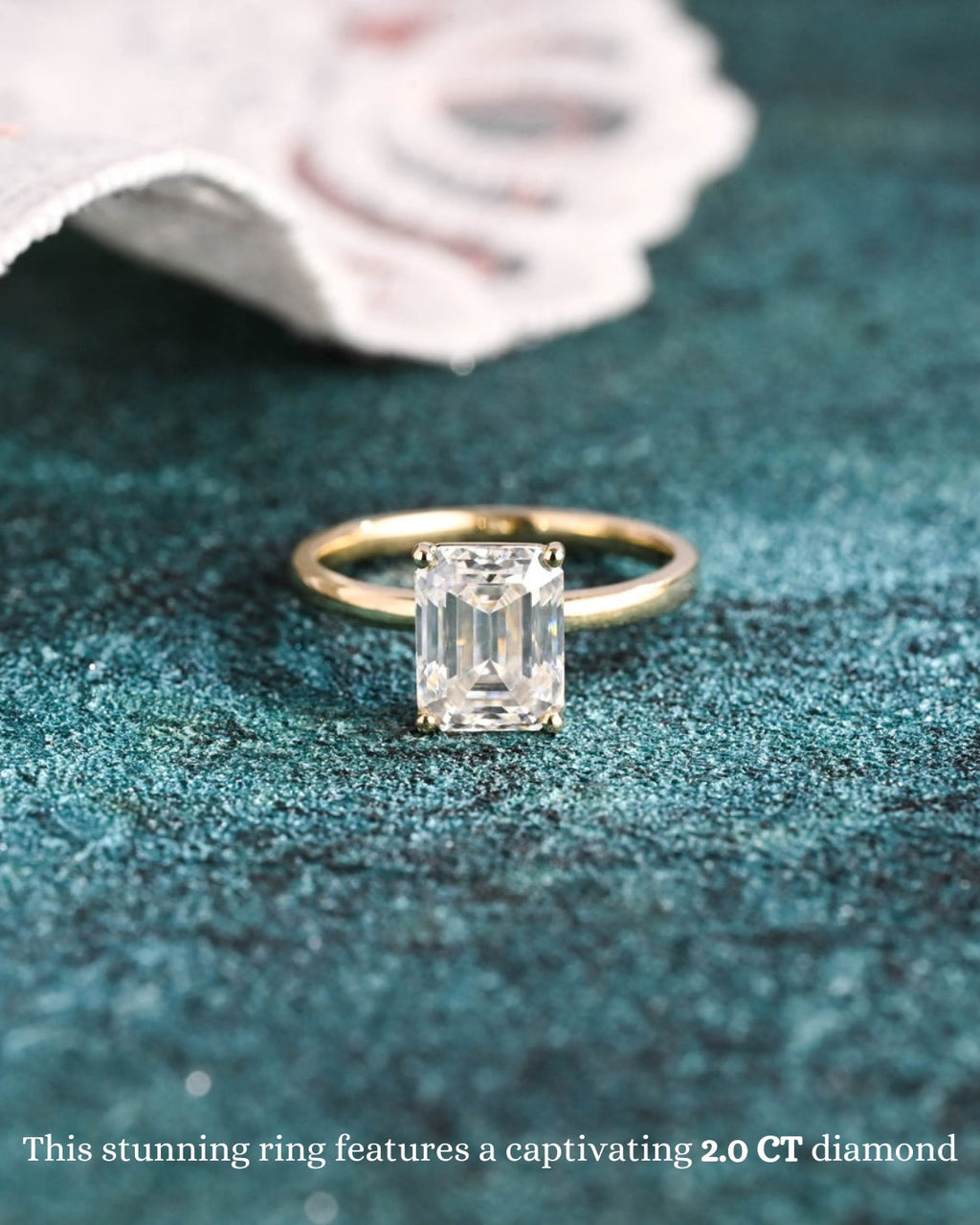 Elegant Emerald Lab Grown Diamond Solitaire Engagement Ring – 1.0 - 3.50 CT