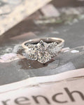 Elegant Oval Lab Grown Diamond Cluster Engagement Ring
