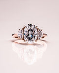 Three Stone Oval Lab Grown Diamond Engagement Ring