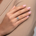 1.0 - 3.50 CT Emerald Cut Lab Grown Diamond Hidden Halo Engagement Ring