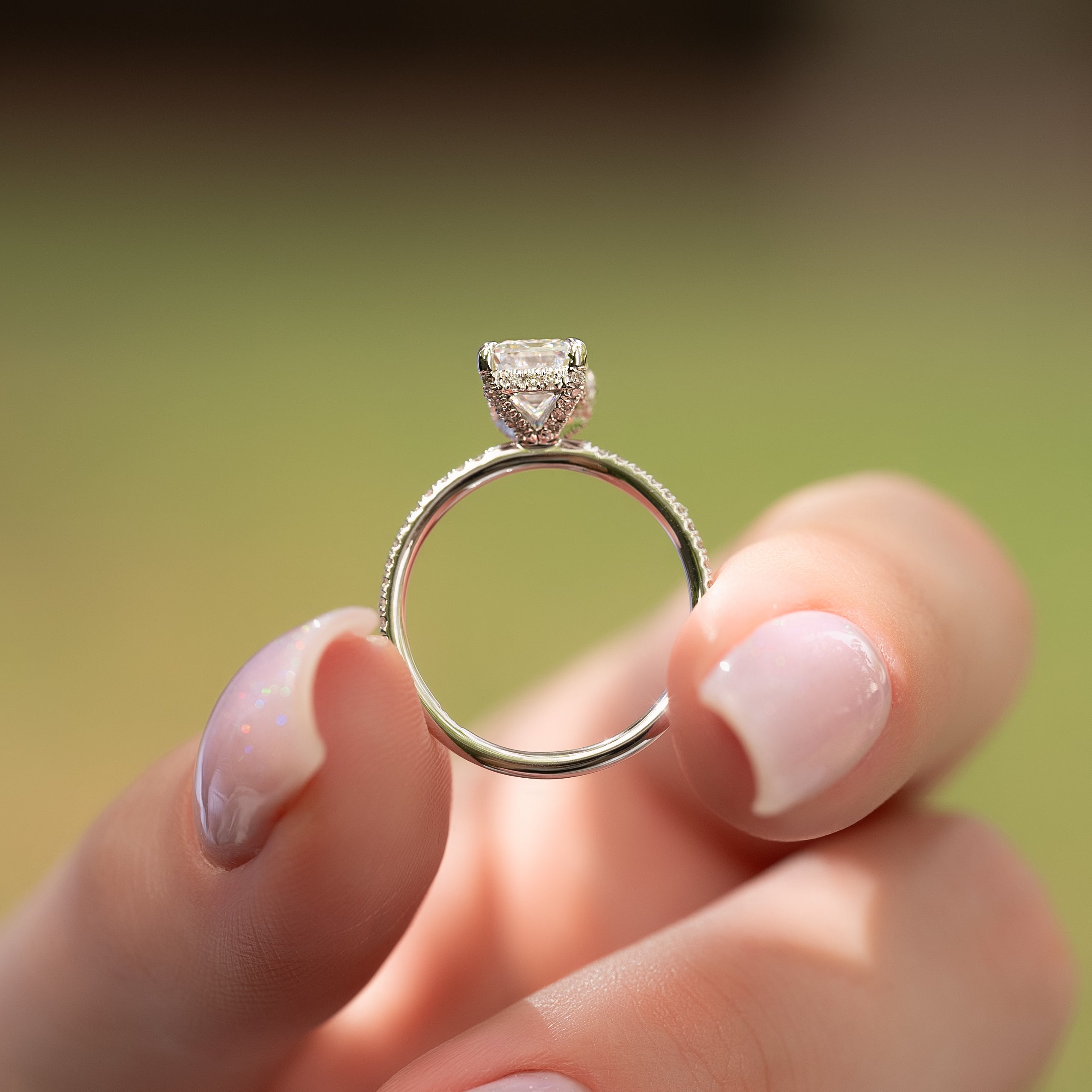 Emerald Cut Lab Grown Diamond Hidden Halo Engagement Ring – 1.0 - 3.50 CT