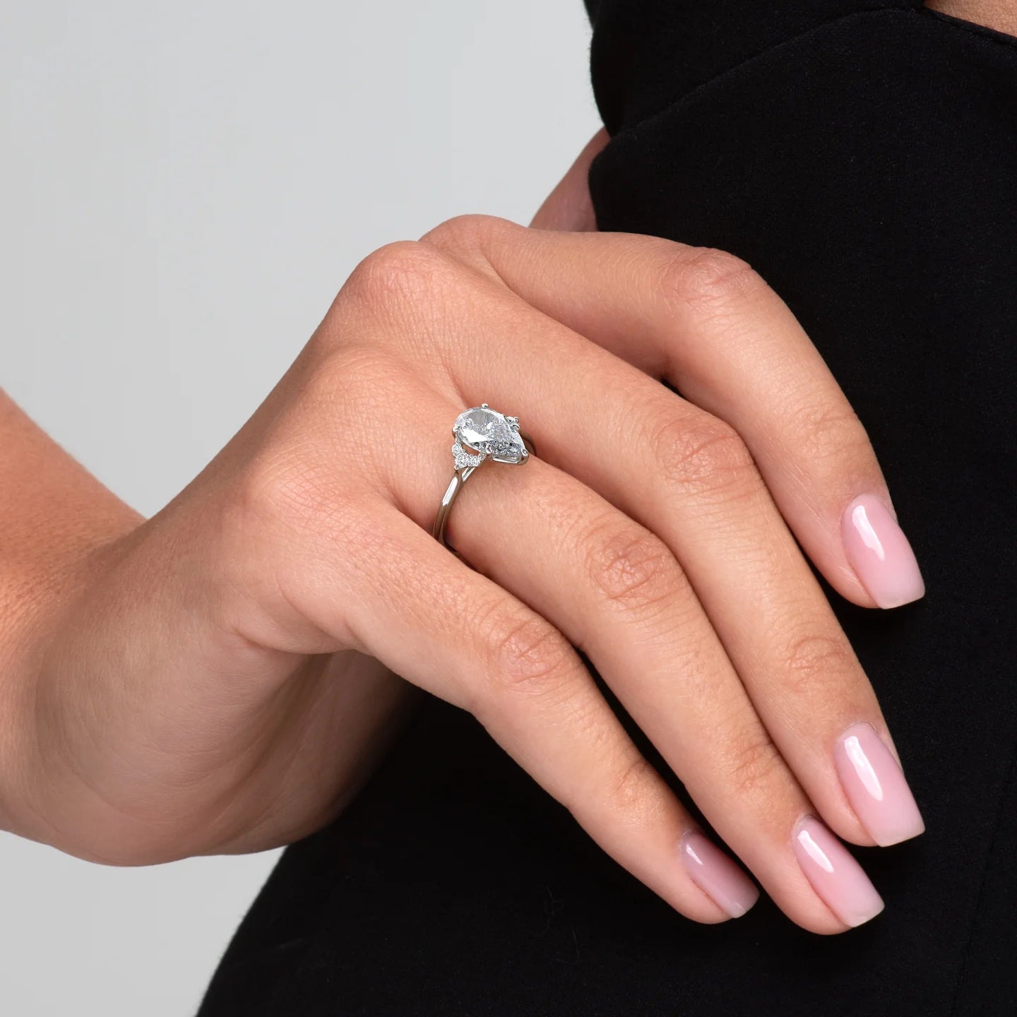 Pear Cut Lab Grown Diamond Cluster Engagement Ring – 1.0 - 3.50 CT