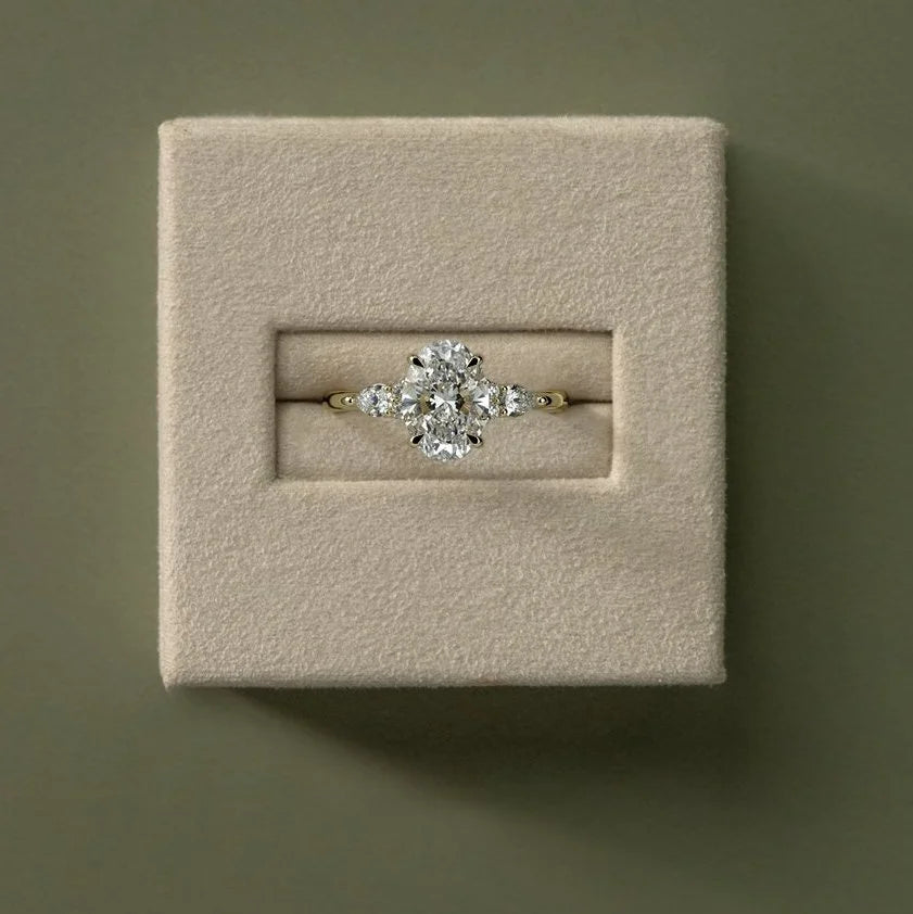6.0Ct Oval Lab Grown Diamond Engagement ring