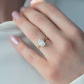Elegant Emerald Lab Grown Diamond Hidden Halo Engagement Ring – 1.0 - 3.50 CT