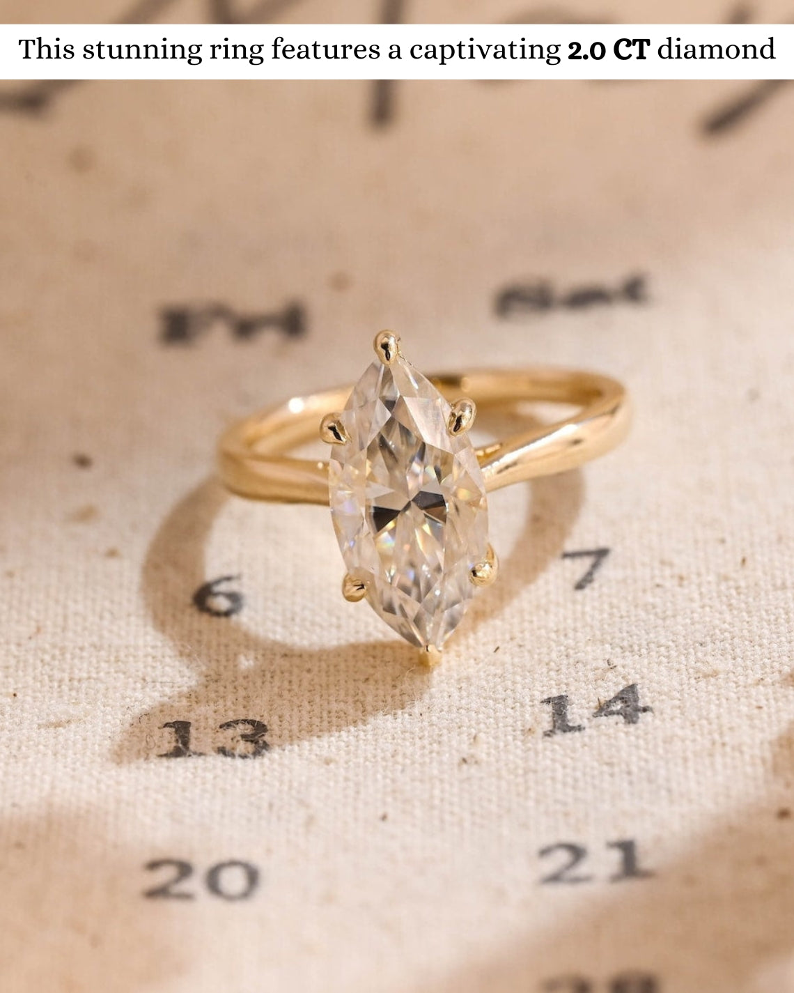Marquise Cut Lab Grown Diamond Solitaire Engagement Ring – 1.0 - 3.50 CT