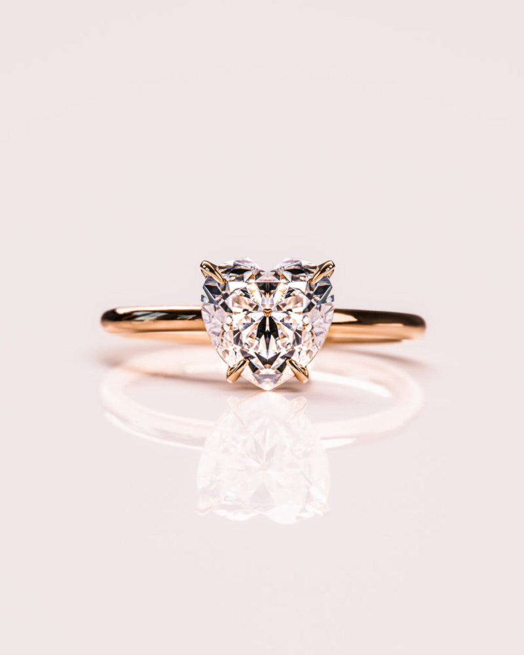 Heart Cut Lab Grown Diamond Solitaire Engagement Ring