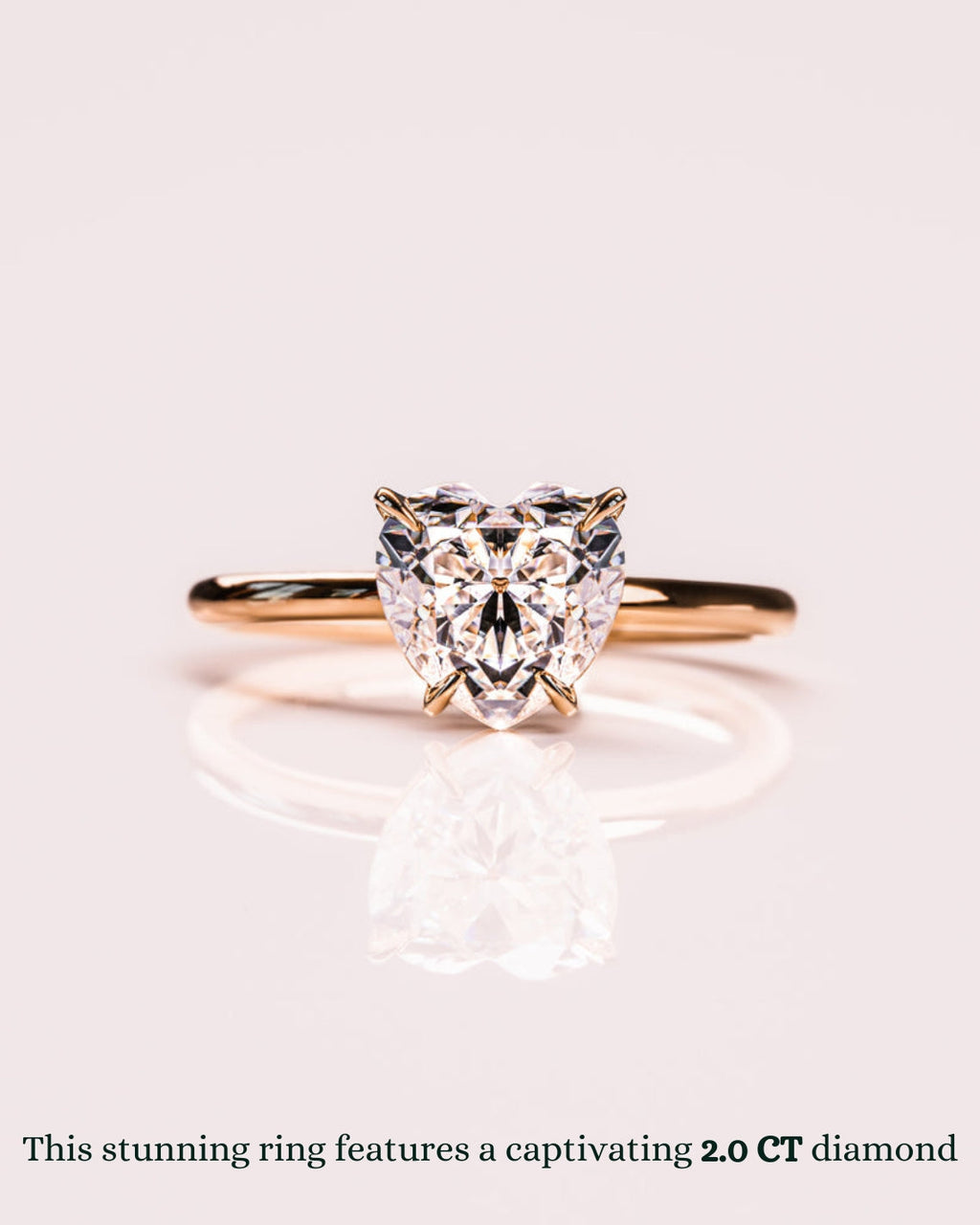 Heart Cut Lab Grown Diamond Solitaire Engagement Ring – 1.0 - 3.50 CT