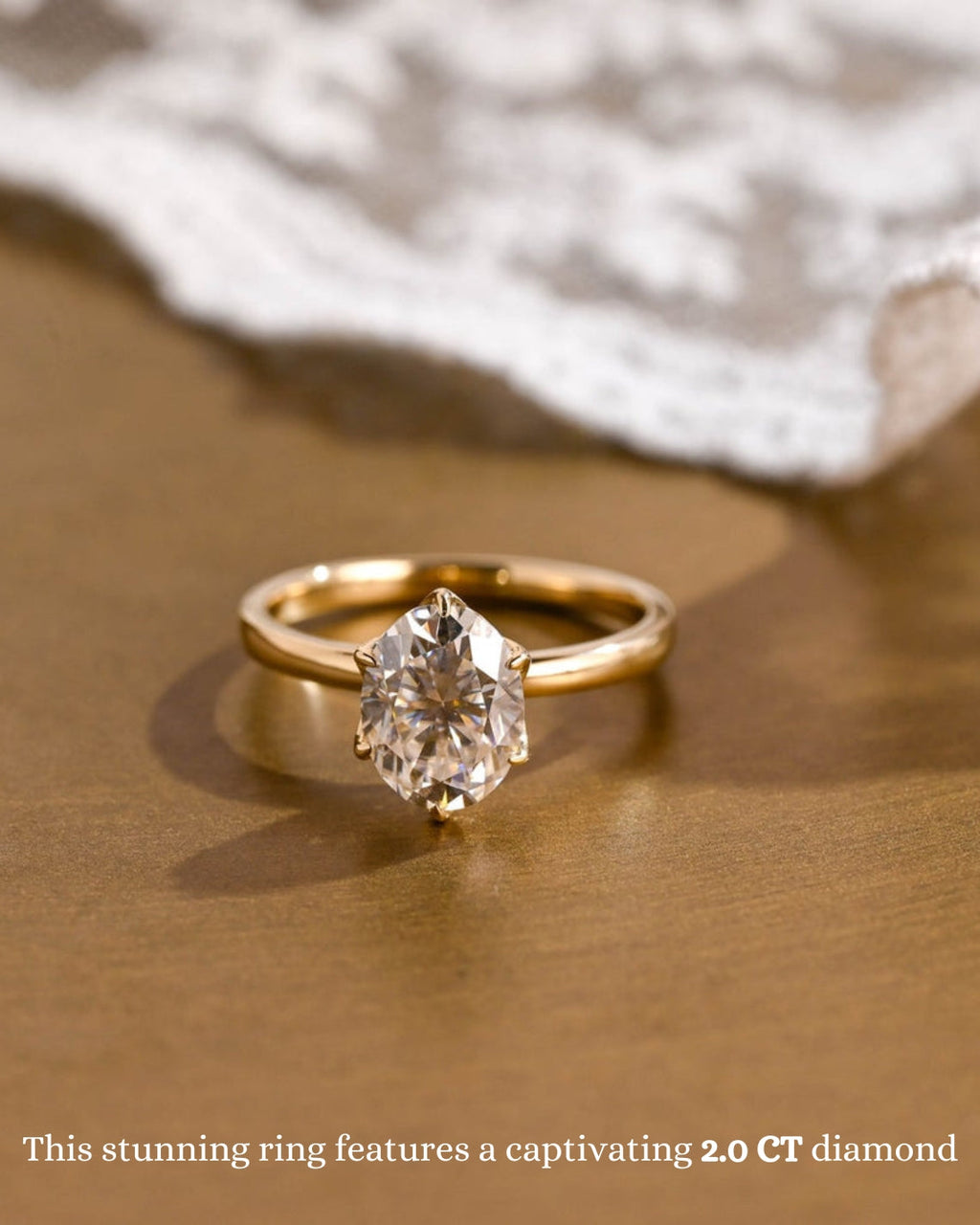 Oval Cut Lab Grown Diamond Solitaire Engagement Ring – 1.0 - 3.50 CT