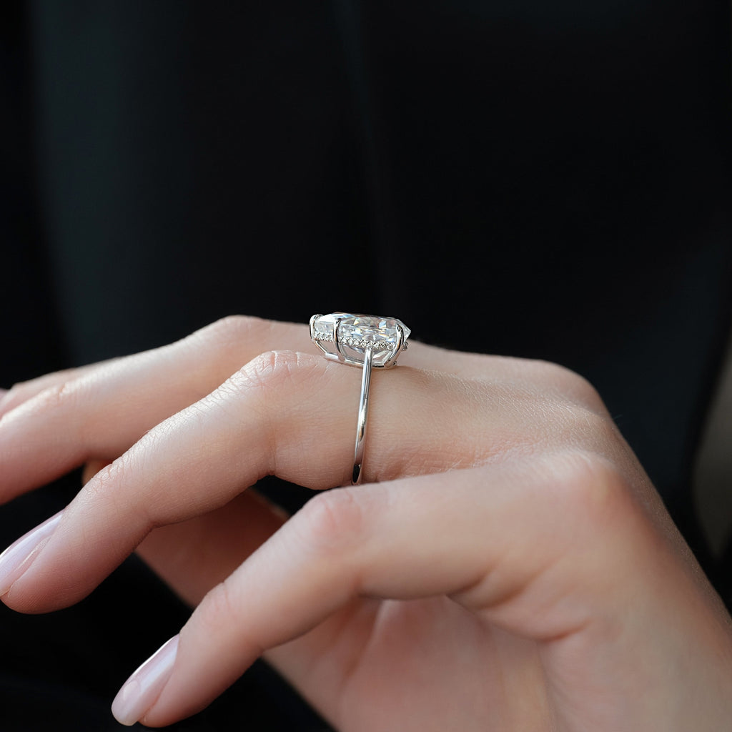 1.0 - 3.50 CT Solitaire Pear Lab Grown Diamond Engagement Ring