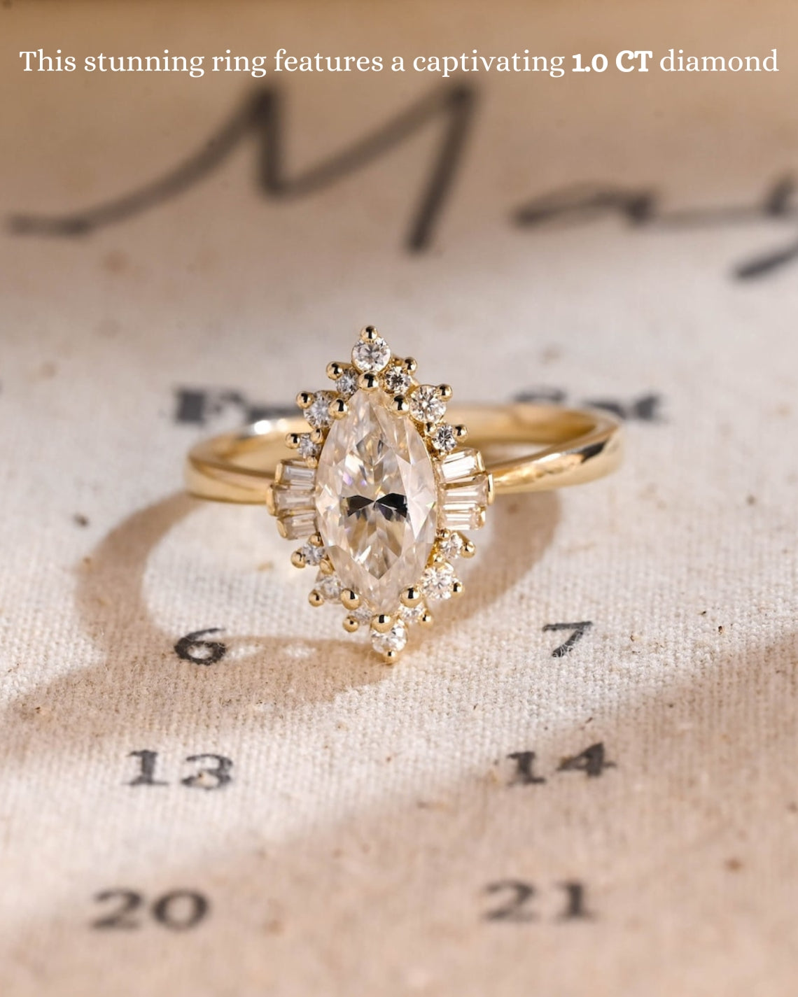 Marquise Cut Lab Grown Diamond Halo Engagement Ring – 1.0 - 3.50 CT