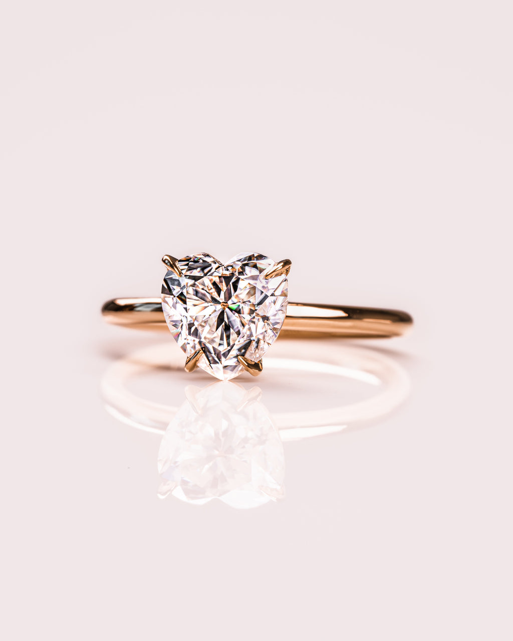 Heart Cut Lab Grown Diamond Solitaire Engagement Ring – 1.0 - 3.50 CT