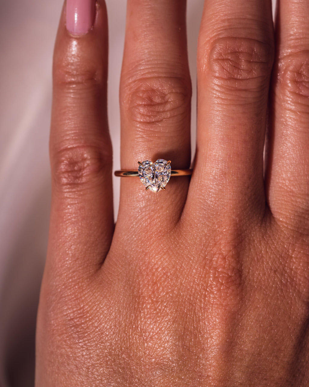 Heart Cut Lab Grown Diamond Solitaire Engagement Ring – 1.0 - 3.50 CT