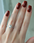 Emerald Cut Lab Grown Diamond Pavé Engagement Ring – 1.0 - 3.50 CT