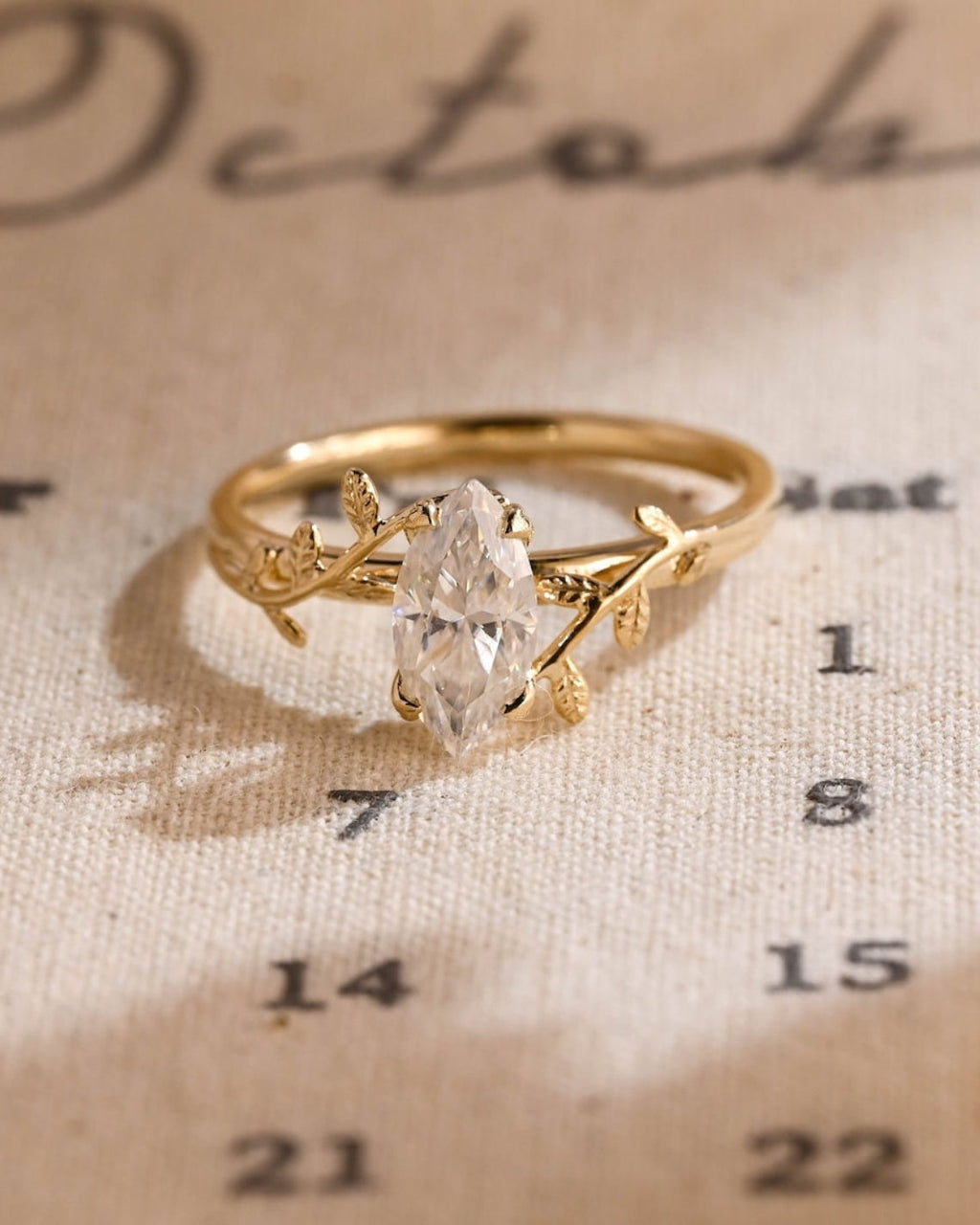 1.0 - 3.50 CT Art Deco Marquise Lab Grown Diamond Engagement Ring