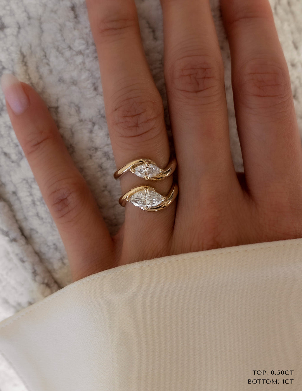 Marquise Lab Grown Diamond Solitaire Engagement Ring – 10K/14K/18K Gold & Platinum – 1.0–3.5 CT
