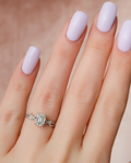 Emerald Cut Lab Grown Diamond Twig Engagement Ring