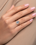 Pear Cut Lab Grown Diamond Cluster Engagement Ring
