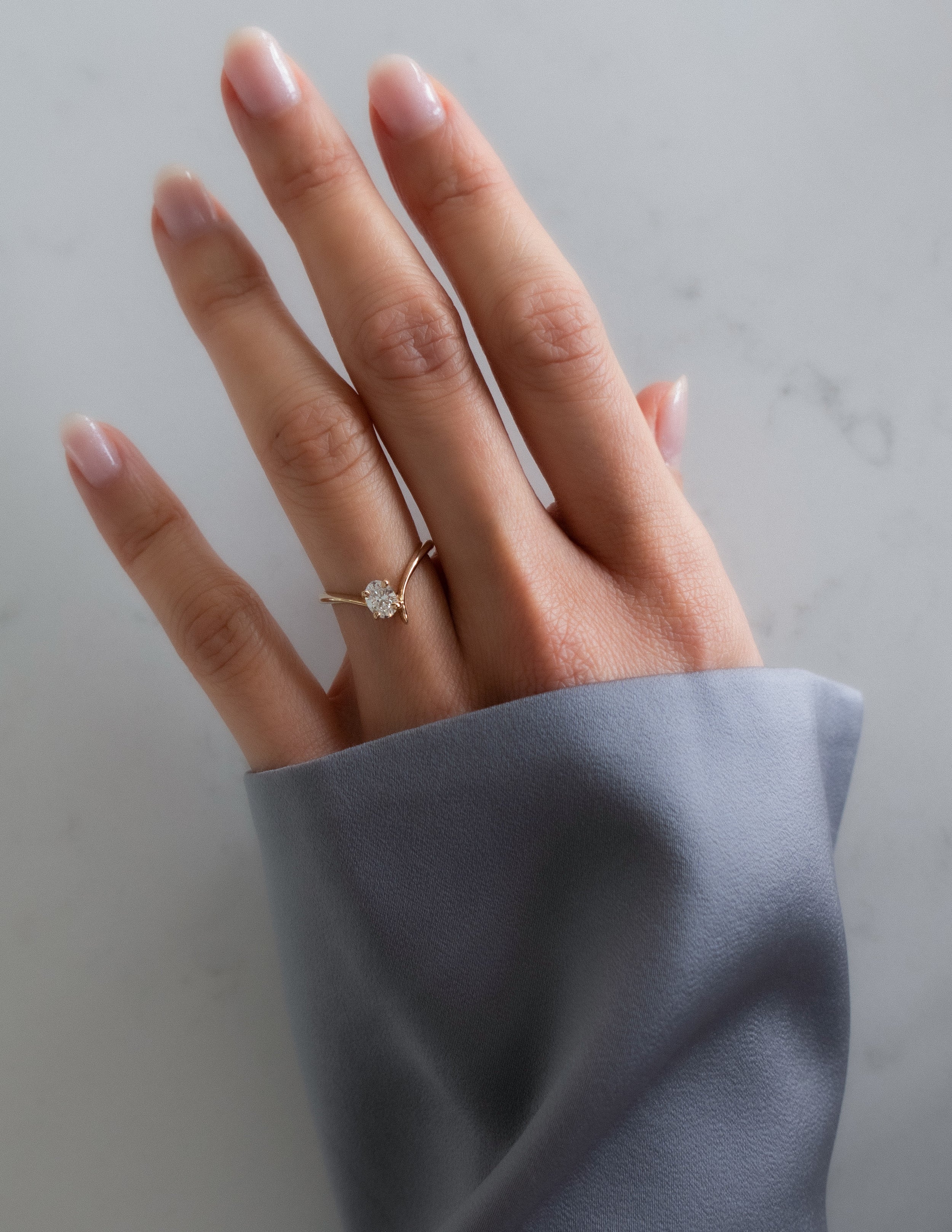 Oval Cut Lab Grown Diamond Solitaire Engagement Ring – 10K/14K/18K Gold & Platinum – 1.0–3.5 CT
