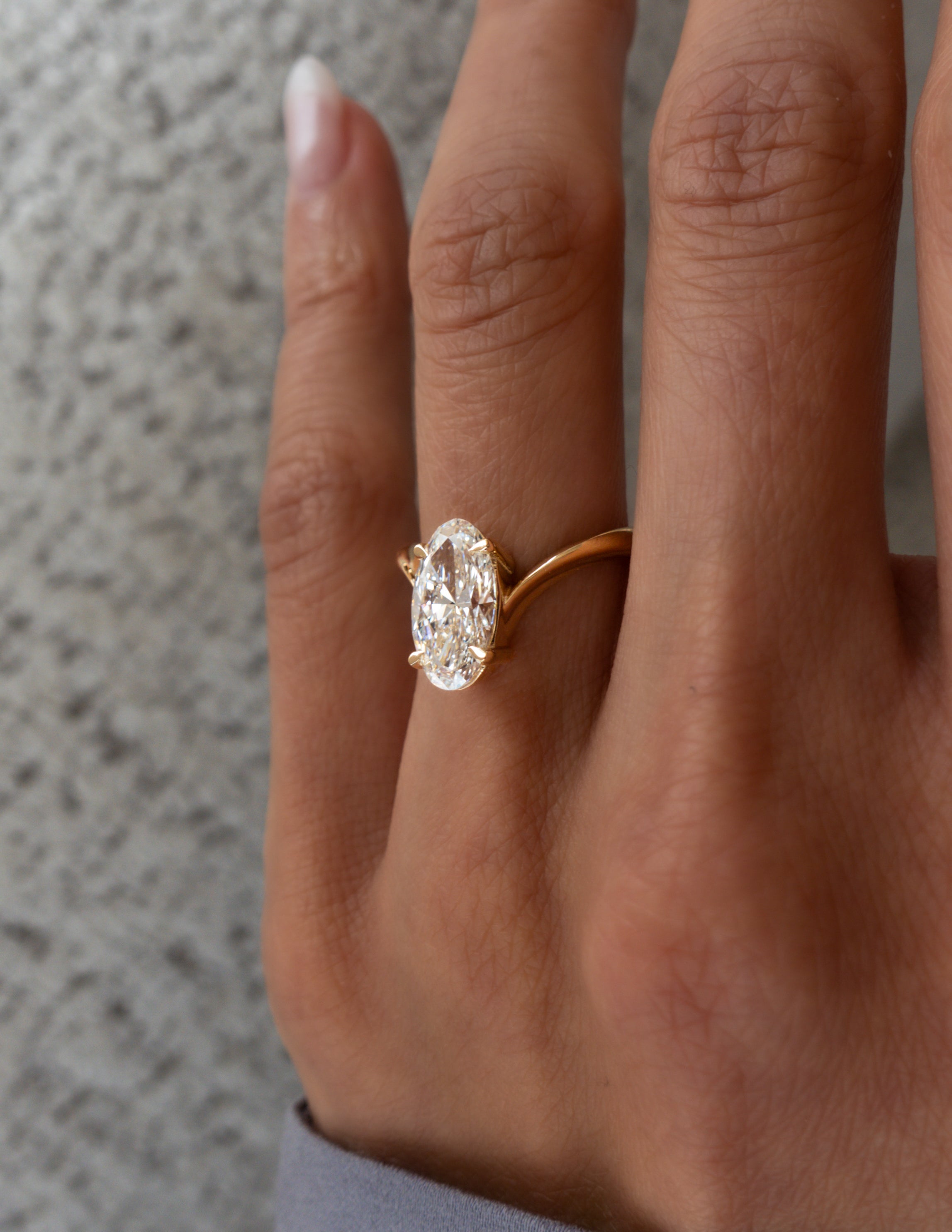 Elegant Oval Lab Grown Diamond Solitaire Engagement Ring – 1.0 - 3.50 CT