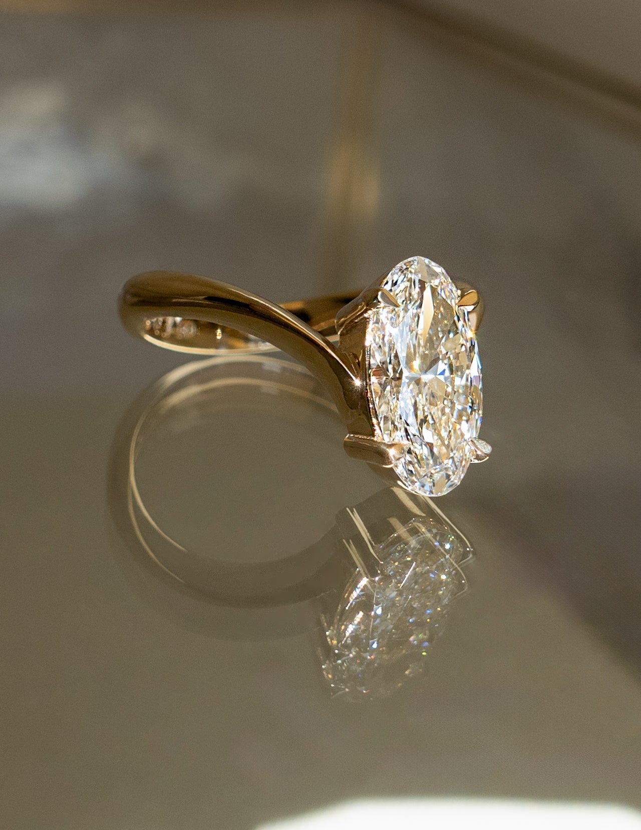 Elegant Oval Lab Grown Diamond Solitaire Engagement Ring – 1.0 - 3.50 CT