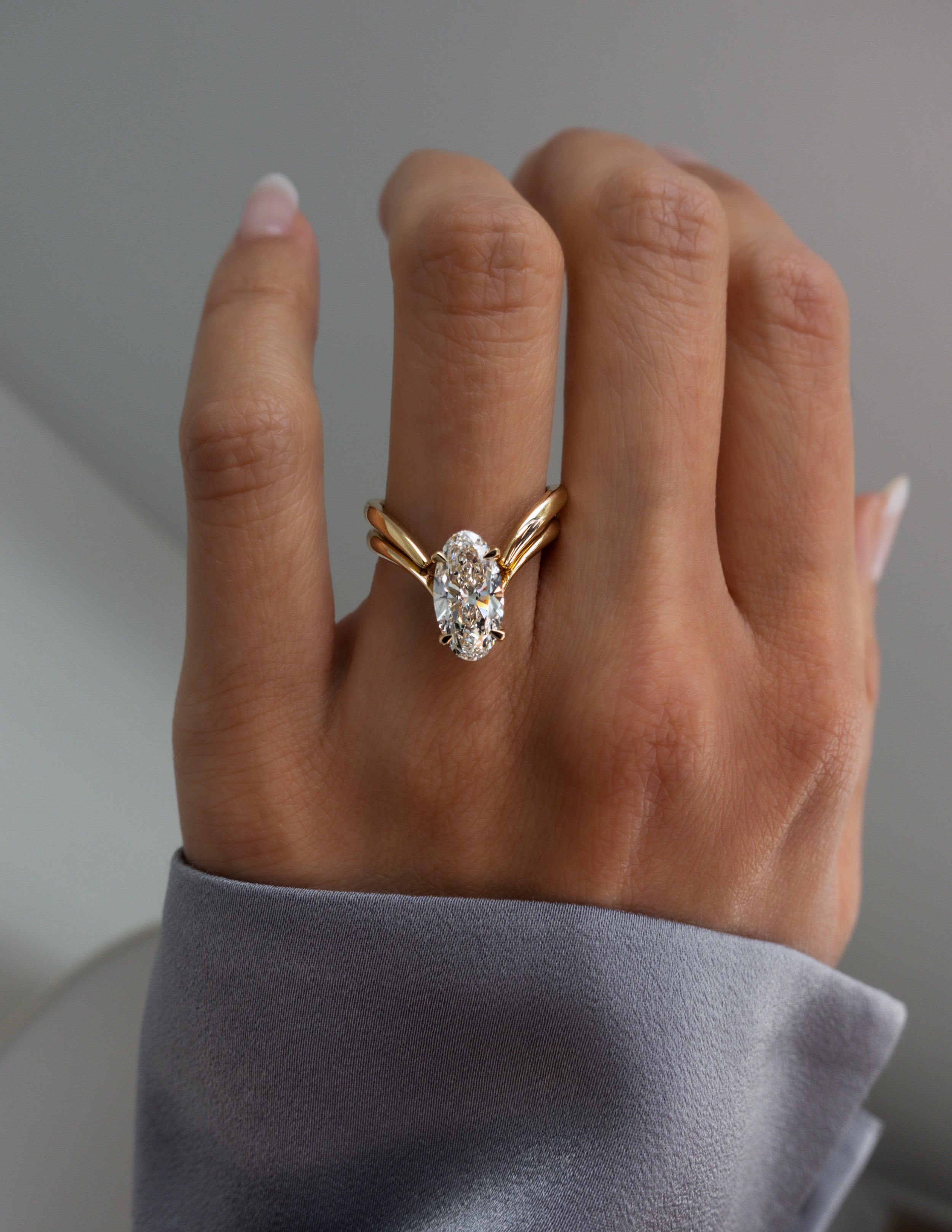 Elegant Oval Lab Grown Diamond Solitaire Engagement Ring – 1.0 - 3.50 CT