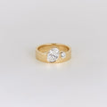 Oval Lab Grown Diamond Unique Setting Engagement Ring