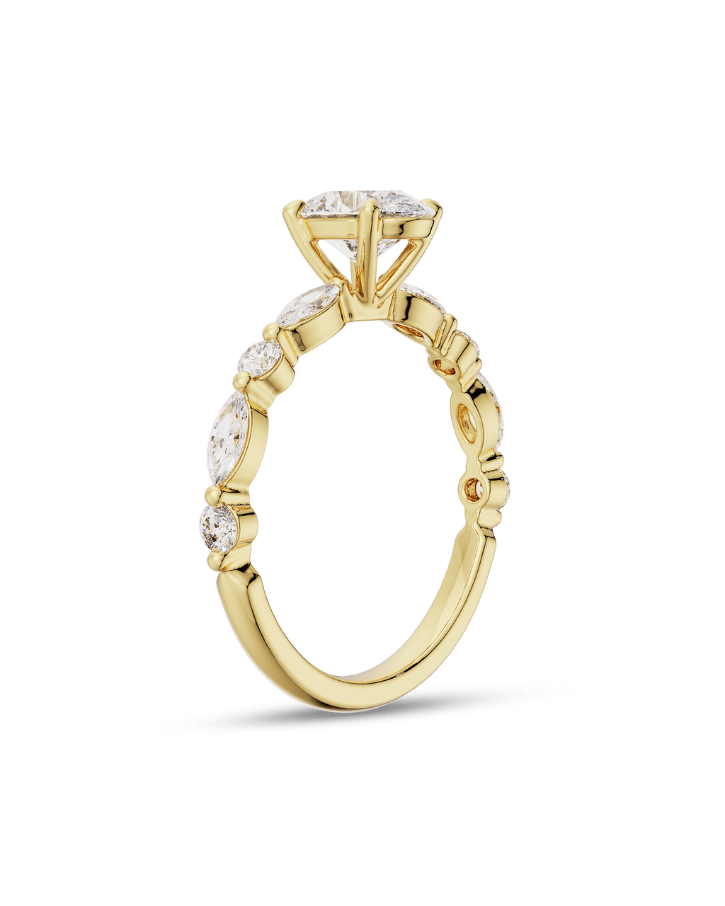 Elegant Oval Lab Grown Diamond Pavé Engagement Ring – 1.0 - 3.50 CT