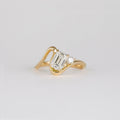 Emerald Cut Lab Grown Diamond Unique Engagement Ring