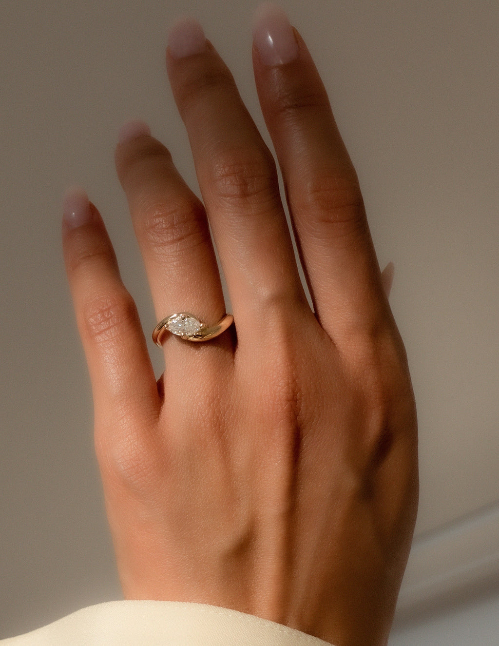 Marquise Lab Grown Diamond Solitaire Engagement Ring – 10K/14K/18K Gold & Platinum – 1.0–3.5 CT