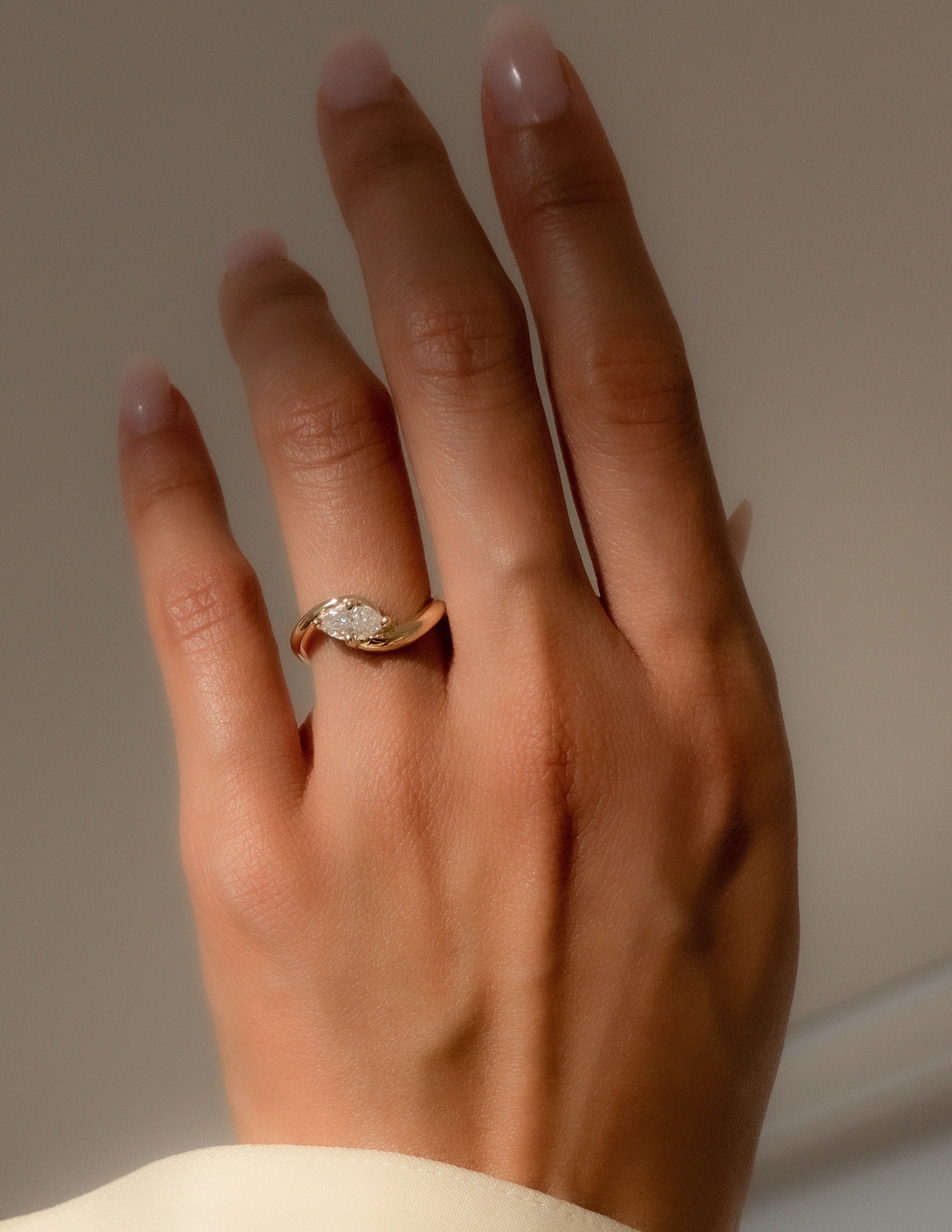 Marquise Lab Grown Diamond Solitaire Engagement Ring – 10K/14K/18K Gold & Platinum – 1.0–3.5 CT
