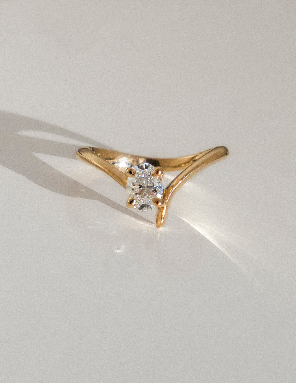 Oval Cut Lab Grown Diamond Solitaire Engagement Ring