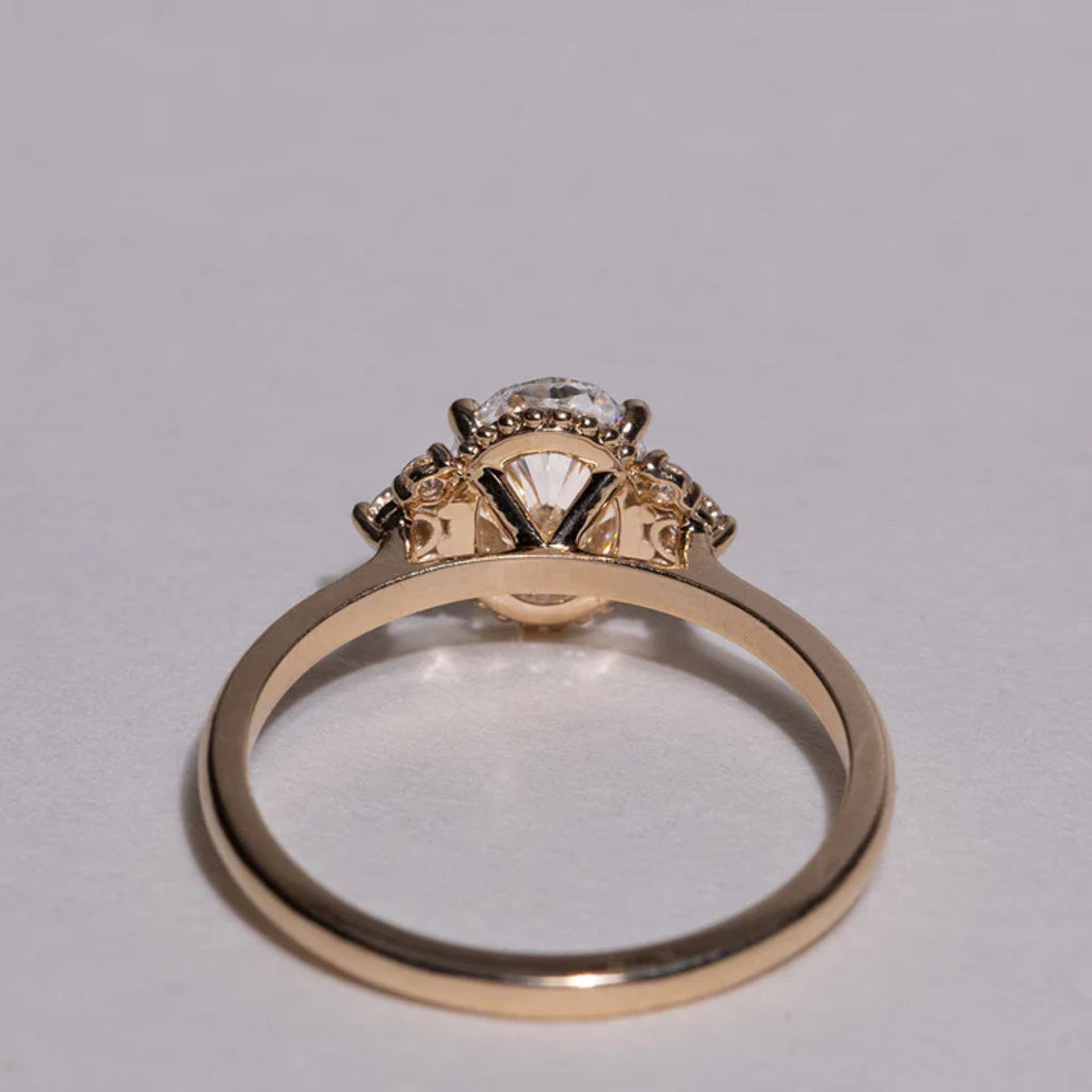Oval Cut Lab Grown Diamond Cluster Engagement Ring – 1.0 - 3.50 CT