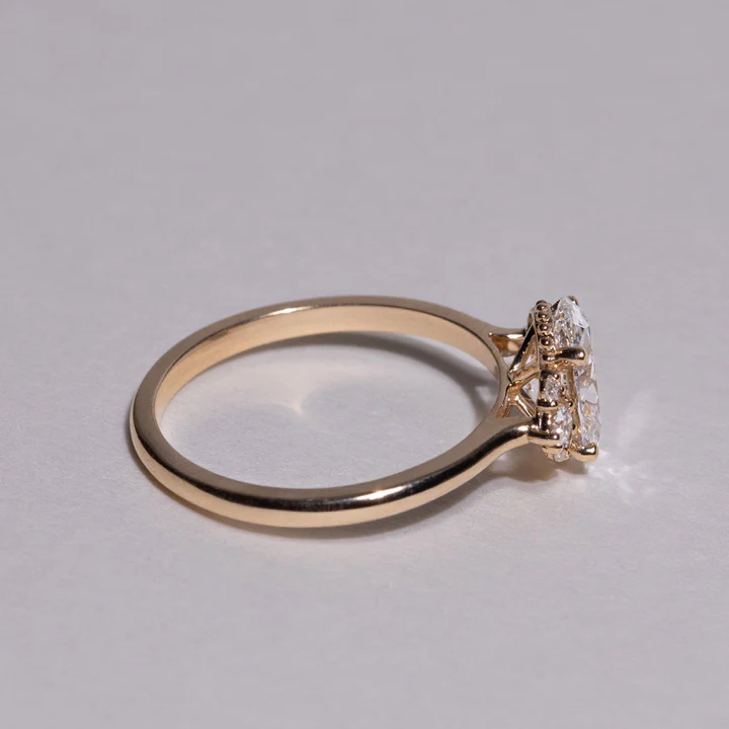 Oval Cut Lab Grown Diamond Cluster Engagement Ring – 1.0 - 3.50 CT