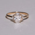 Oval Cut Lab Grown Diamond Cluster Engagement Ring
