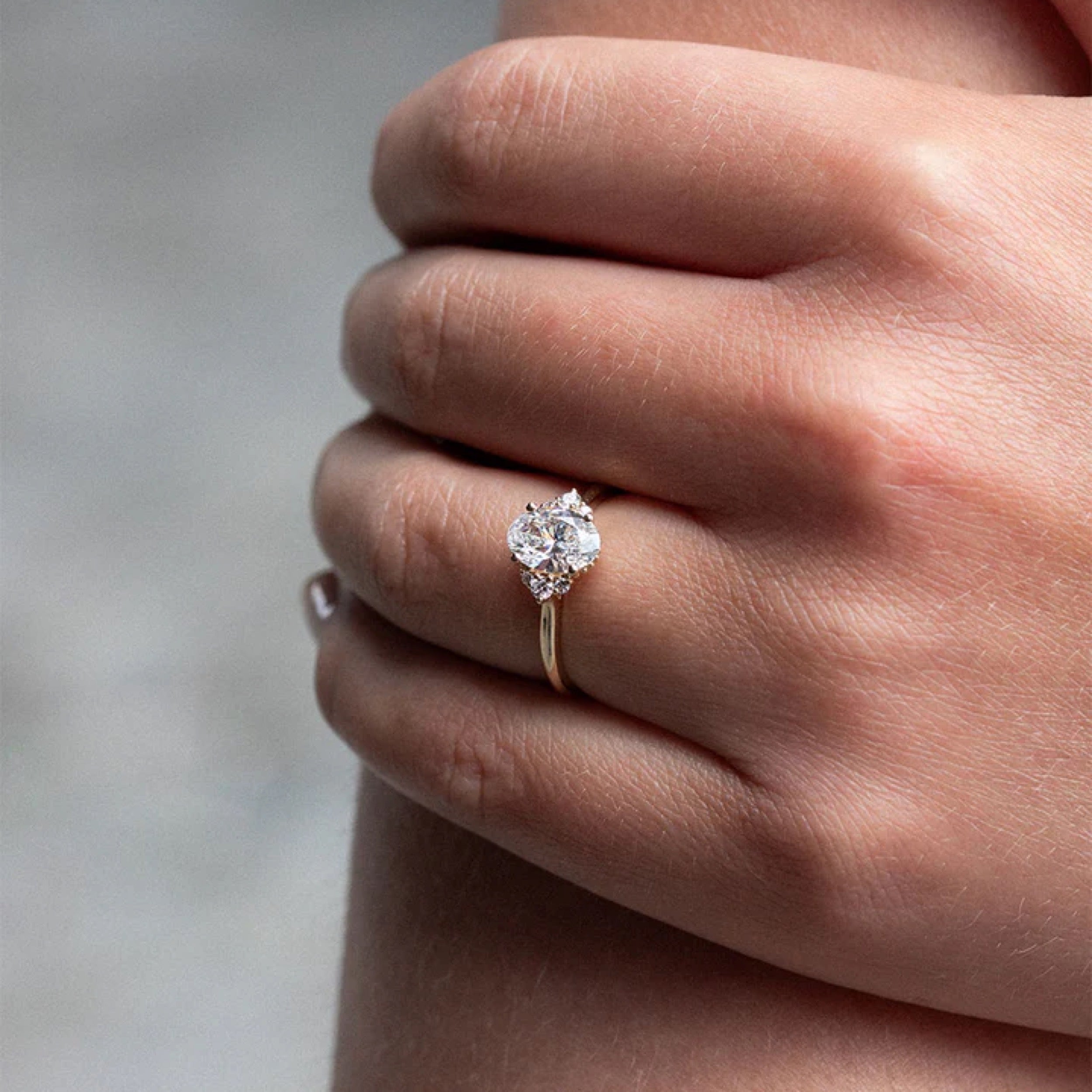Oval Cut Lab Grown Diamond Cluster Engagement Ring – 1.0 - 3.50 CT