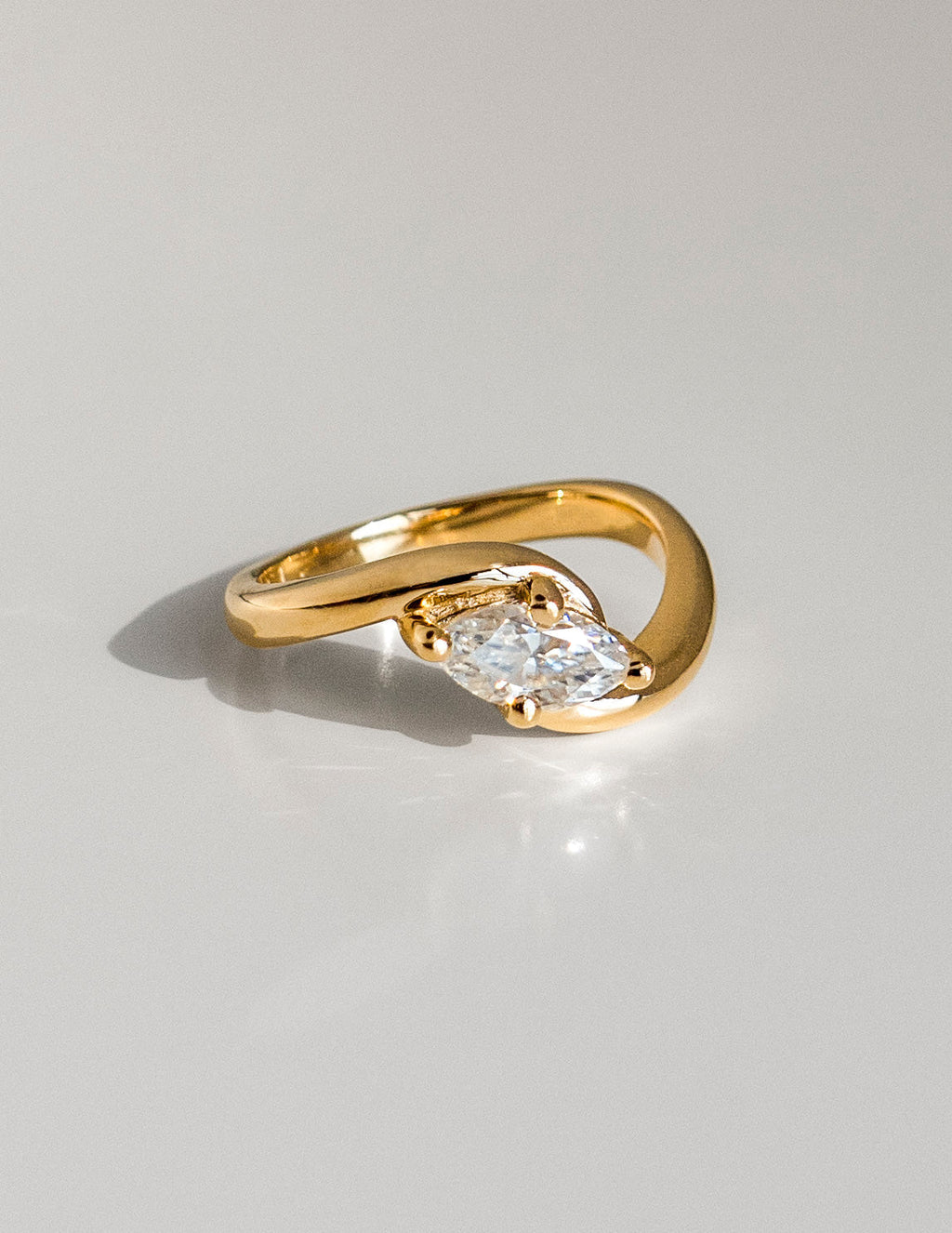 Marquise Lab Grown Diamond Solitaire Engagement Ring – 10K/14K/18K Gold & Platinum – 1.0–3.5 CT