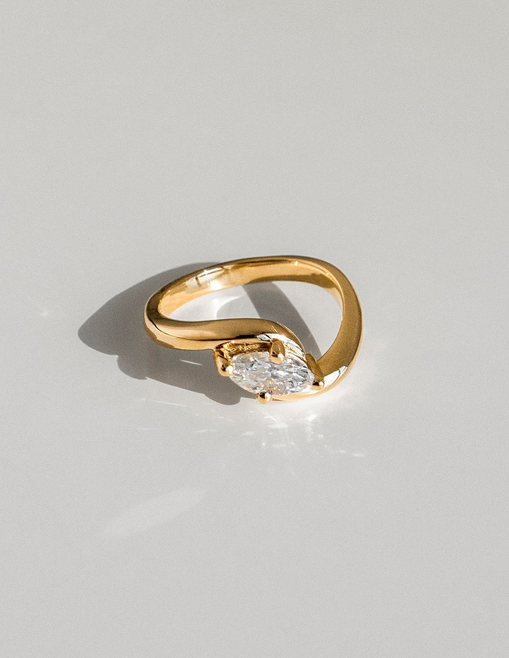 Marquise Lab Grown Diamond Solitaire Engagement Ring – 10K/14K/18K Gold & Platinum – 1.0–3.5 CT
