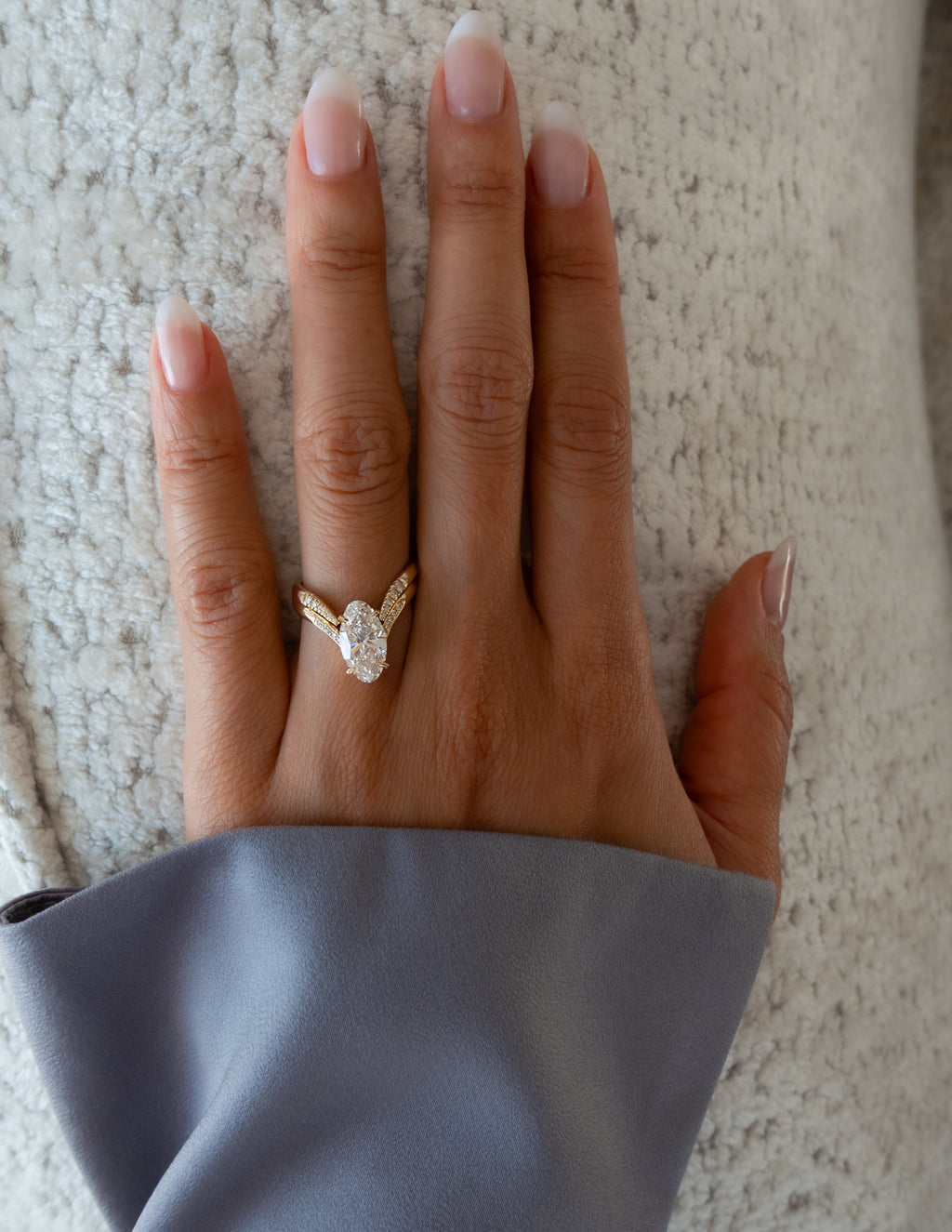Elegant Oval Lab Grown Diamond Solitaire Bridal Set – 1.0 - 3.50 CT